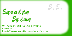 sarolta szima business card